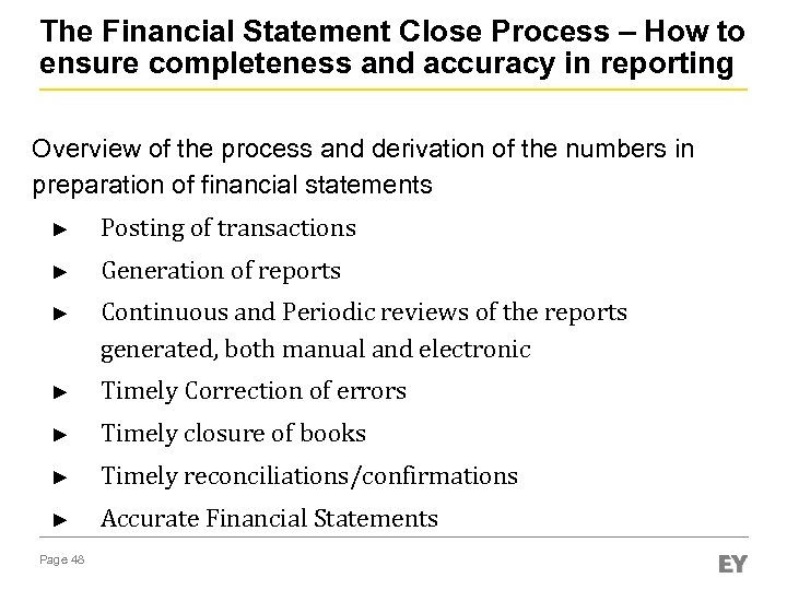 The Financial Statement Close Process – How to ensure completeness and accuracy in reporting