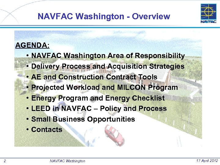 NAVFAC Washington - Overview AGENDA: • NAVFAC Washington Area of Responsibility • Delivery Process