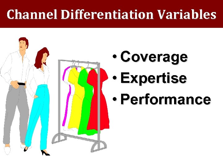 Channel Differentiation Variables • Coverage • Expertise • Performance 