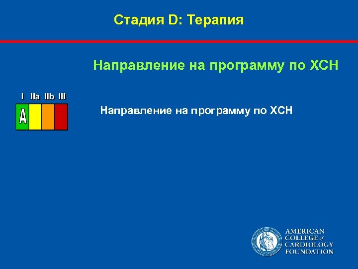 Стадия D: Терапия Направление на программу по ХСН 