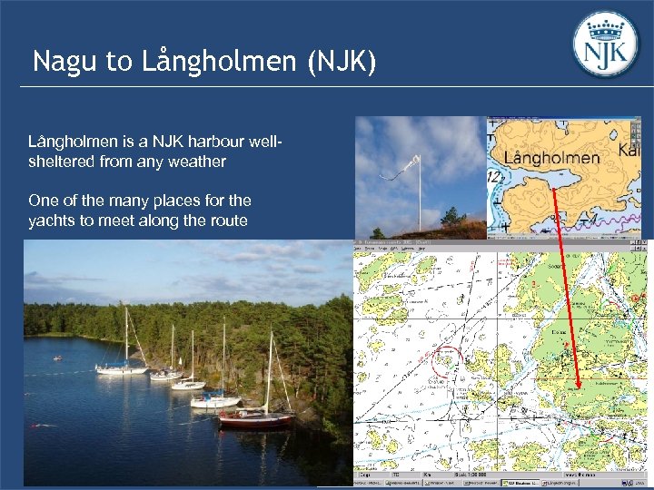 Nagu to Långholmen (NJK) Långholmen is a NJK harbour wellsheltered from any weather One