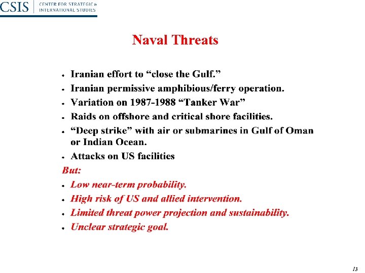 Naval Threats 13 