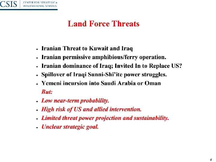 Land Force Threats 6 