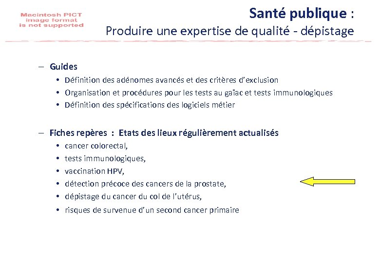 Santé publique : Produire une expertise de qualité - dépistage – Guides • Définition