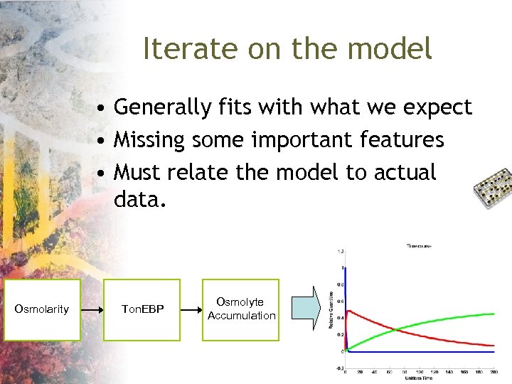 Iterate on the model • Generally fits with what we expect • Missing some