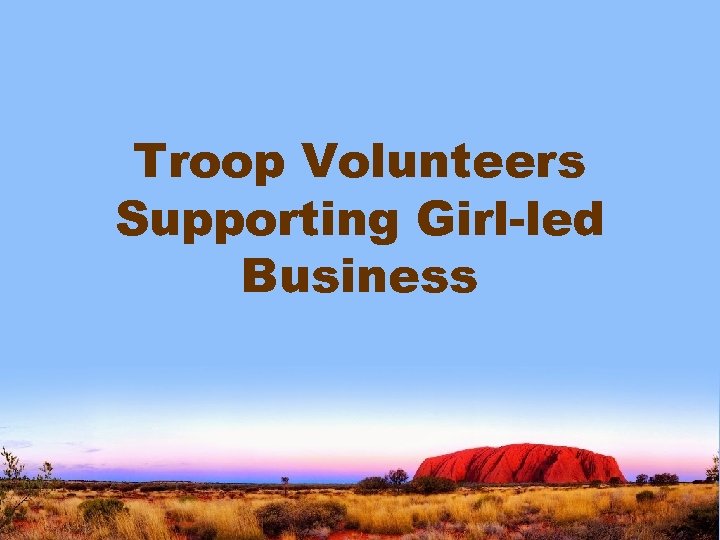 Troop Volunteers Supporting Girl-led Business 