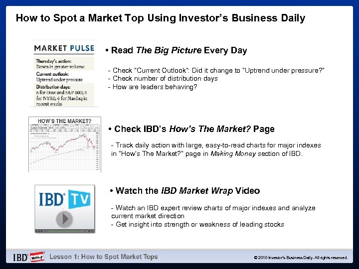 How to Spot a Market Top Using Investor’s Business Daily • Read The Big