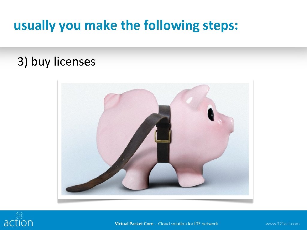 usually you make the following steps: 3) buy licenses 