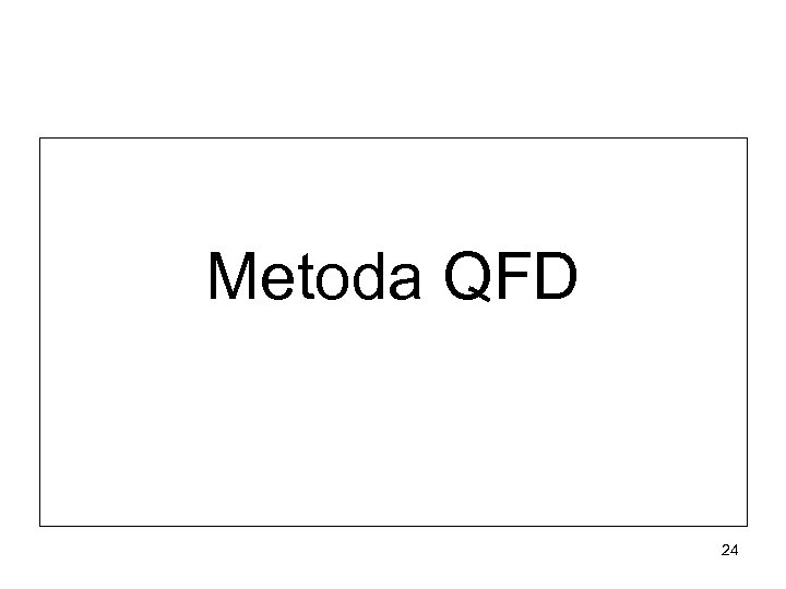 Metoda QFD 24 