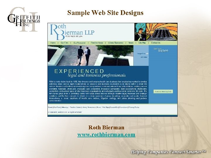 Sample Web Site Designs Roth Bierman www. rothbierman. com 