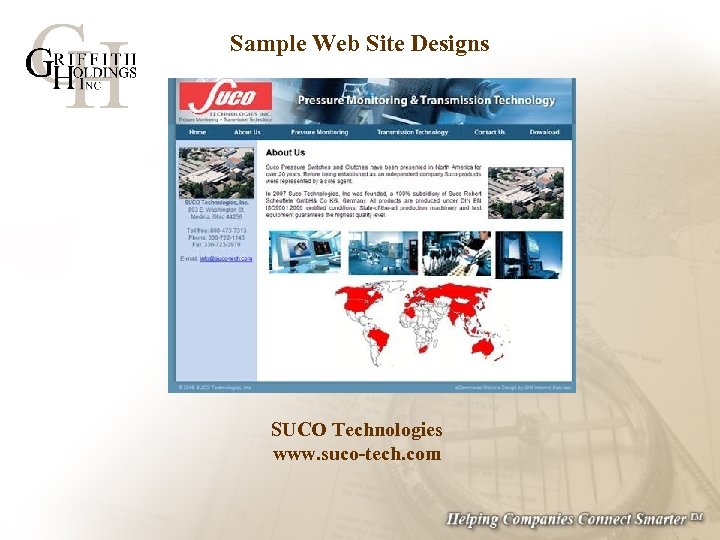 Sample Web Site Designs SUCO Technologies www. suco-tech. com 