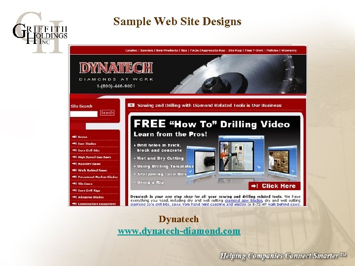 Sample Web Site Designs Dynatech www. dynatech-diamond. com 