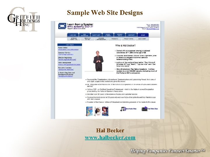 Sample Web Site Designs Hal Becker www. halbecker. com 