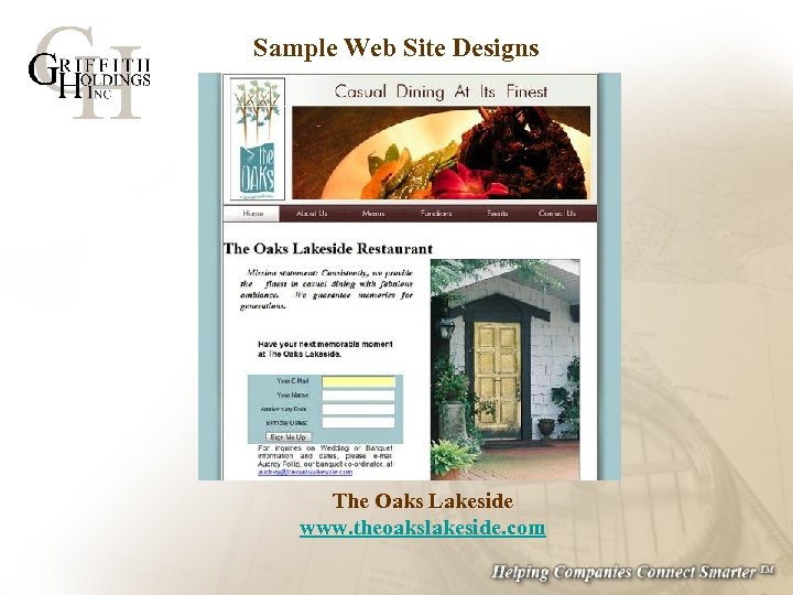 Sample Web Site Designs The Oaks Lakeside www. theoakslakeside. com 