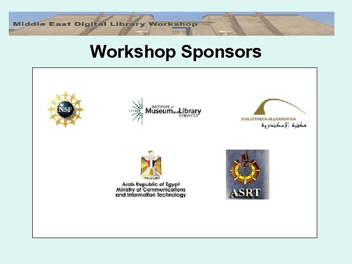 Workshop Sponsors 