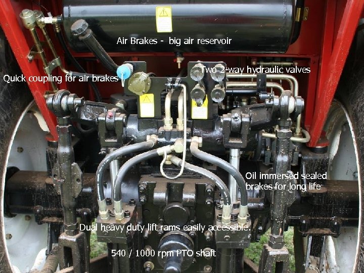 Air Brakes - big air reservoir Quick coupling for air brakes Two 2 -way