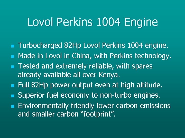 Lovol Perkins 1004 Engine n n n Turbocharged 82 Hp Lovol Perkins 1004 engine.