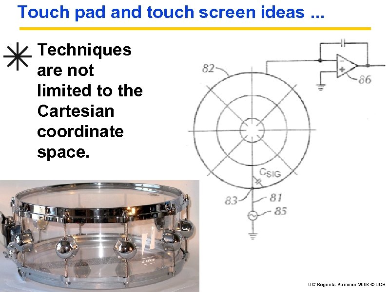 Touch pad and touch screen ideas. . . Techniques are not limited to the