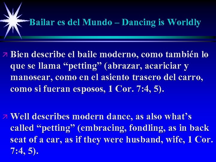 Bailar es del Mundo – Dancing is Worldly ä Bien describe el baile moderno,