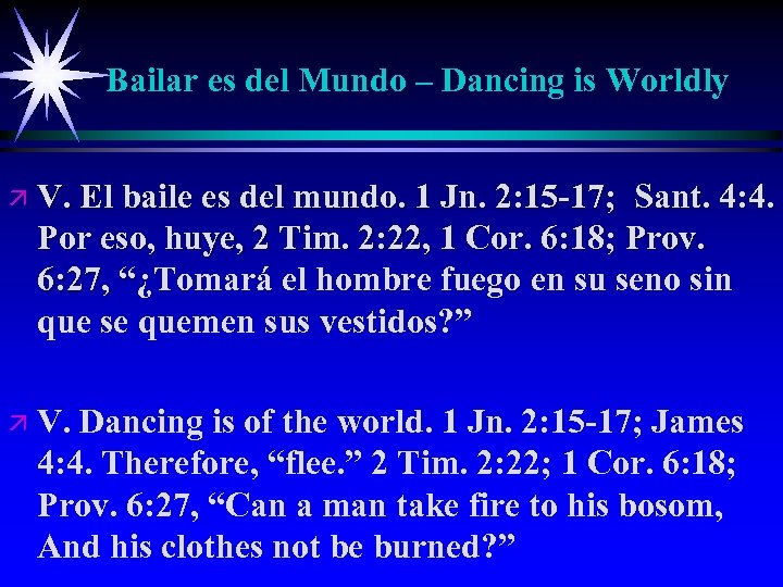 Bailar es del Mundo – Dancing is Worldly ä V. El baile es del