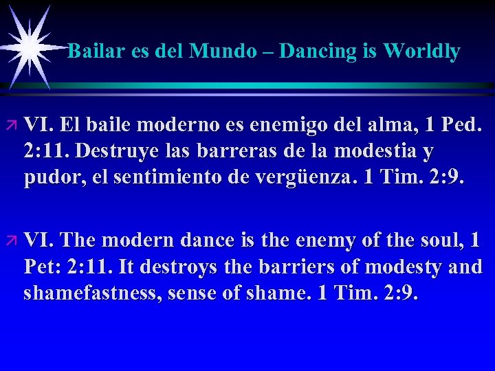 Bailar es del Mundo – Dancing is Worldly ä VI. El baile moderno es