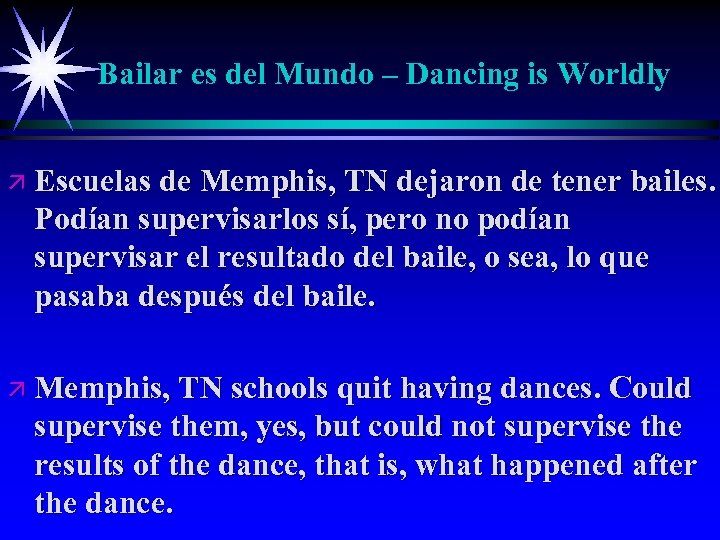 Bailar es del Mundo – Dancing is Worldly ä Escuelas de Memphis, TN dejaron