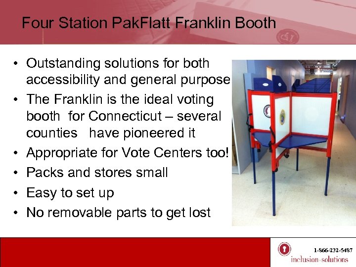 Four Station Pak. Flatt Franklin Booth • Outstanding solutions for both accessibility and general