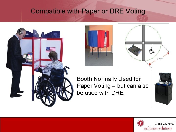 Compatible with Paper or DRE Voting Booth Normally Used for Paper Voting – but