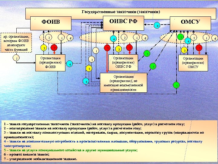 Государственные заказчики (заказчики) ОИВС РФ ФОИВ др. организации, которым ФОИВ делегируют часть функций 1