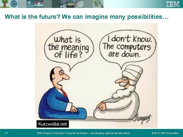 What is the future? We can imagine many possibilities… Kurzweilai. net 43 IBM UPward