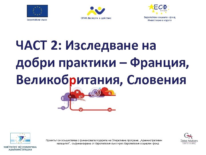 ЧАСТ 2: Изследване на добри практики – Франция, Великобритания, Словения Проектът се осъществява с