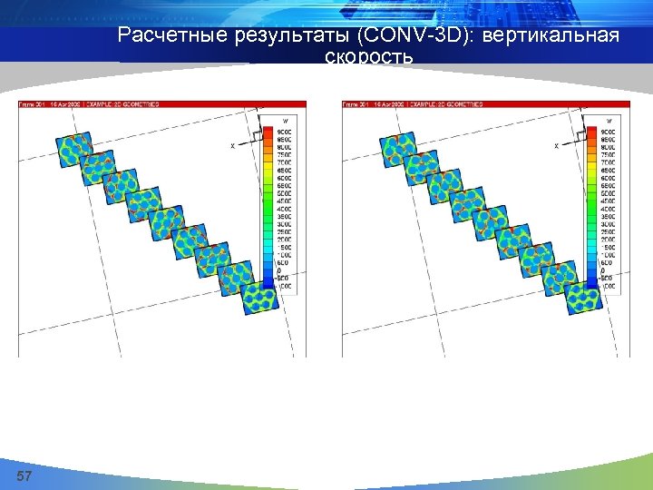 Расчетные результаты (CONV-3 D): вертикальная скорость 333, 33 мм 57 