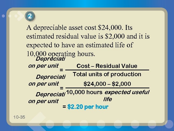 2 A depreciable asset cost $24, 000. Its estimated residual value is $2, 000