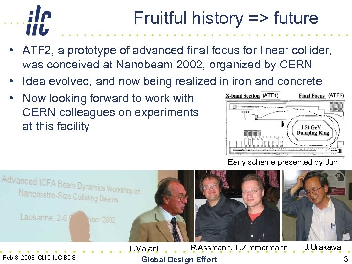 Fruitful history => future • ATF 2, a prototype of advanced final focus for