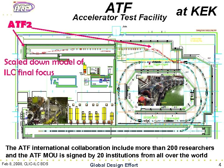 at KEK ATF 2 Scaled down model of ILC final focus The ATF international