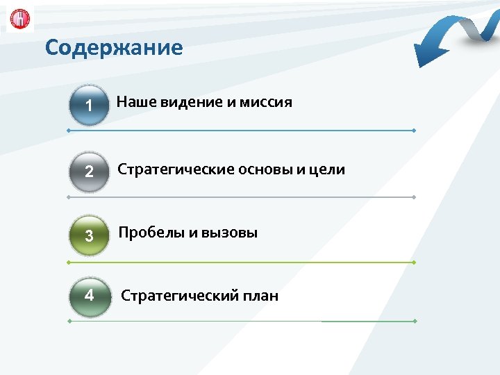 Содержание 1 Наше видение и миссия 2 Стратегические основы и цели 3 Пробелы и