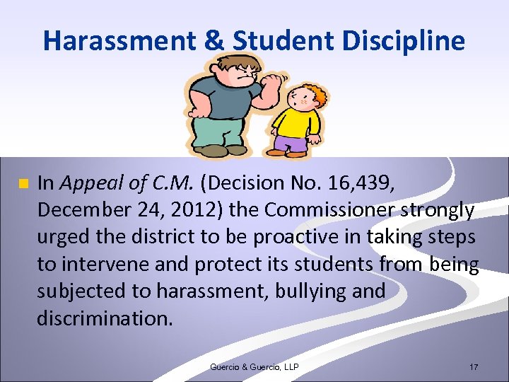 Harassment & Student Discipline n In Appeal of C. M. (Decision No. 16, 439,
