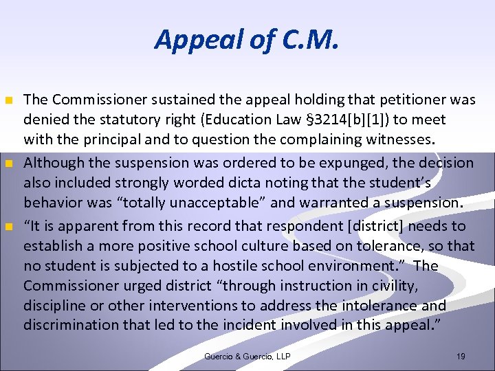 Appeal of C. M. n n n The Commissioner sustained the appeal holding that