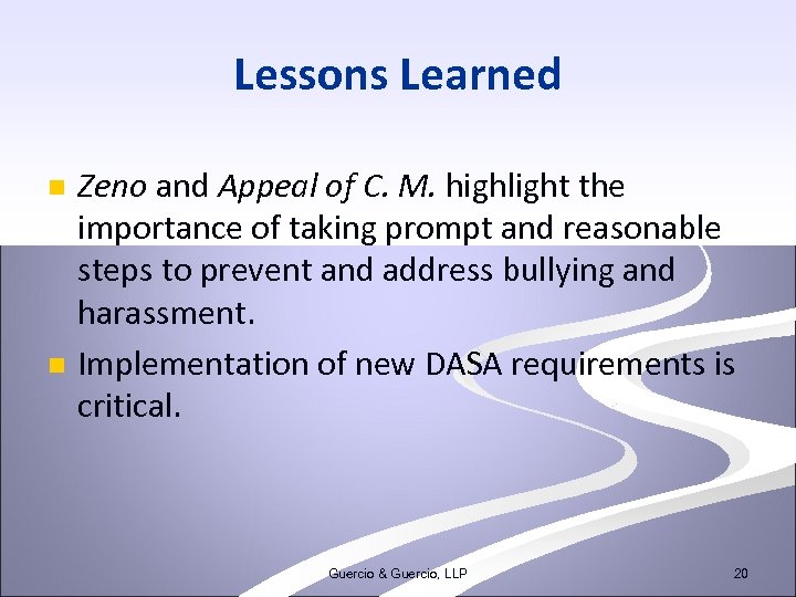 Lessons Learned n n Zeno and Appeal of C. M. highlight the importance of