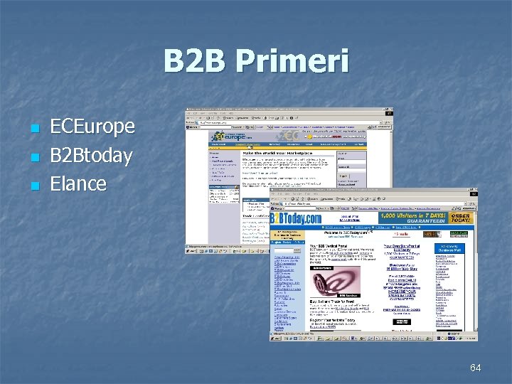 B 2 B Primeri n n n ECEurope B 2 Btoday Elance 64 