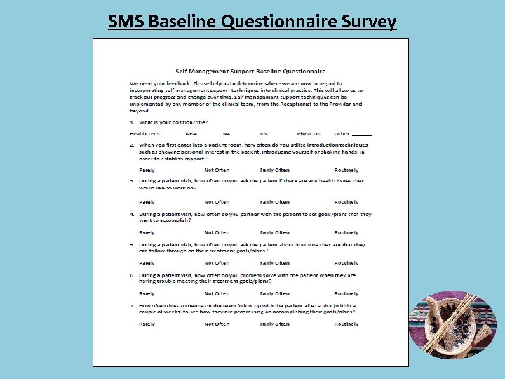 SMS Baseline Questionnaire Survey 