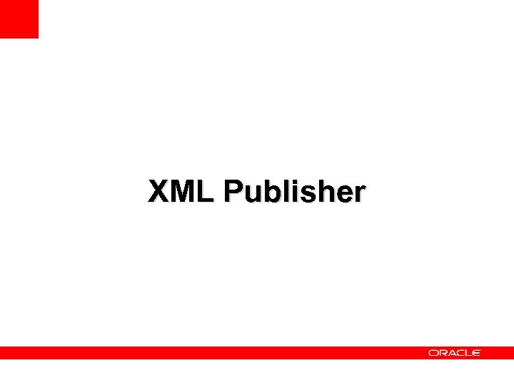 XML Publisher 