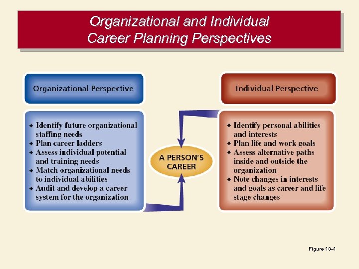 Organizational and Individual Career Planning Perspectives Figure 10– 1 