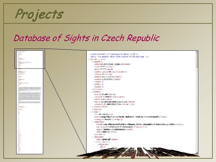 Projects Database of Sights in Czech Republic 