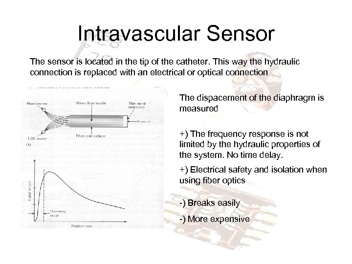 Intravascular Sensor The sensor is located in the tip of the catheter. This way