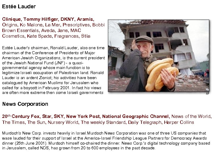 Estée Lauder Clinique, Tommy Hilfiger, DKNY, Aramis, Origins, Ko Malone, La Mer, Prescriptives, Bobbi