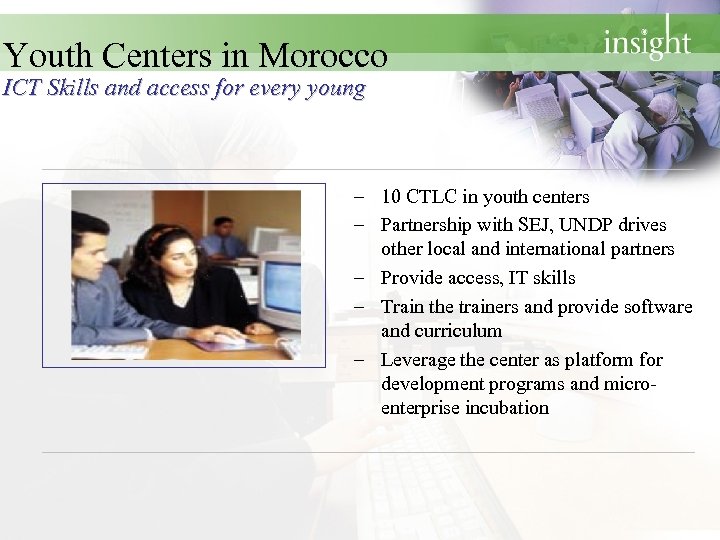 Youth Centers in Morocco ICT Skills and access for every young – 10 CTLC