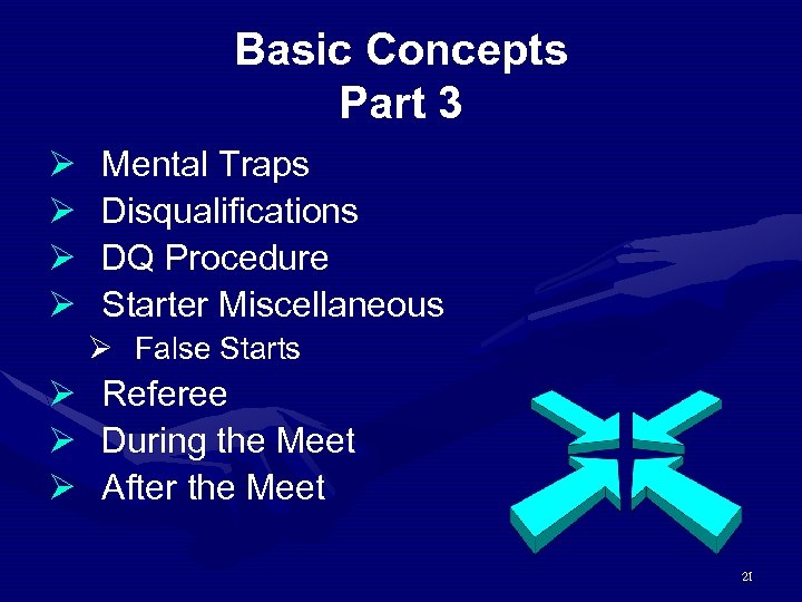 Basic Concepts Part 3 Ø Ø Mental Traps Disqualifications DQ Procedure Starter Miscellaneous Ø