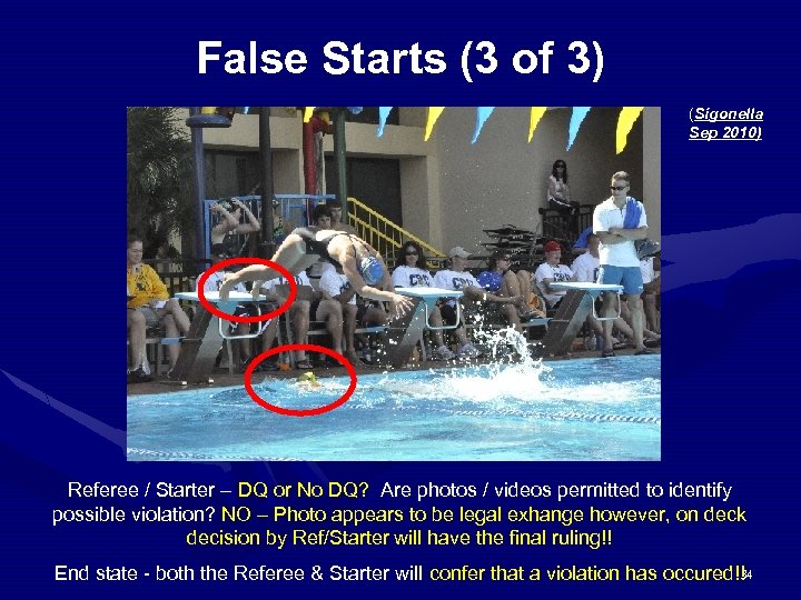 False Starts (3 of 3) (Sigonella Sep 2010) Referee / Starter – DQ or