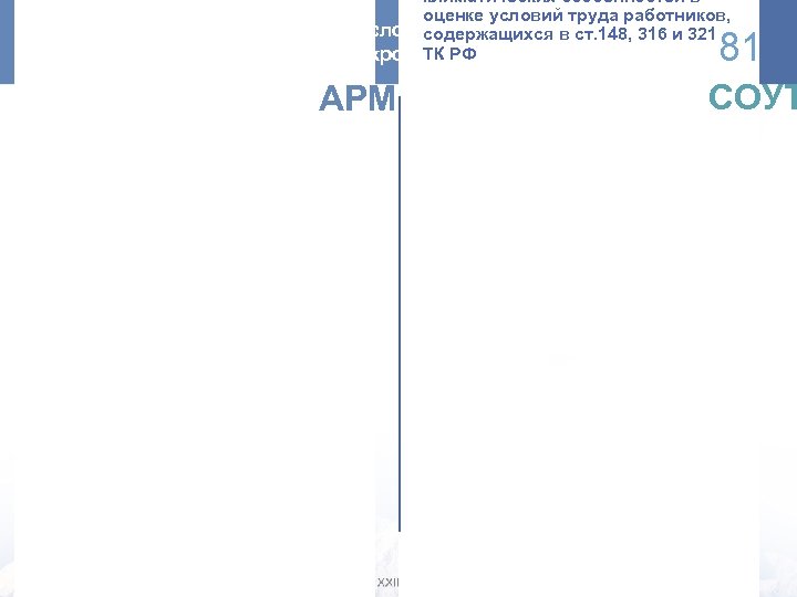 климатических особенностей в оценке условий труда работников, Оценка условий труда. содержащихся в ст. 148,